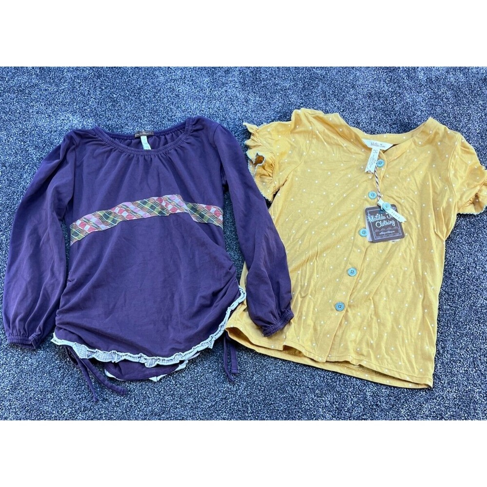 Toddler Girl's MATILDA JANE size 8 Multi-Color shirts 2 piece Lot
